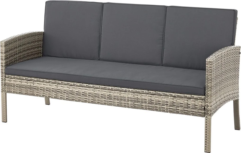 Juskys Rattan kerti bútor szett Turin - szürke