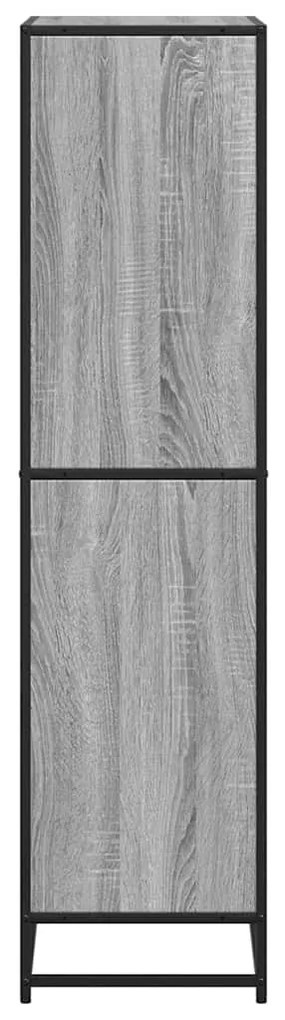 szürke sonoma színű szerelt fa könyvespolc 60 x 35 x 139 cm