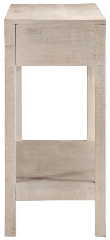 fehér tömör mangófa tálalóasztal 110 x 35 x 75 cm