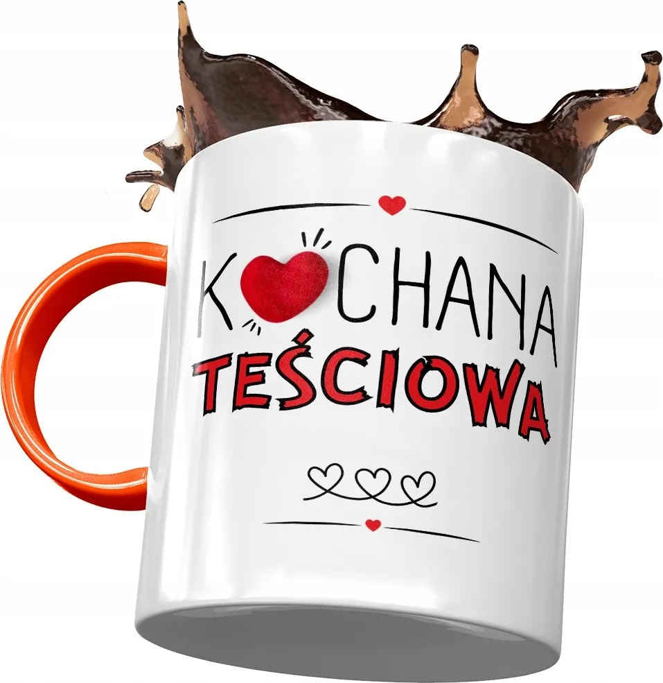 Narancssárga bögre anyósnak Anyósnak Ajándék Nyomtatott fényképpel