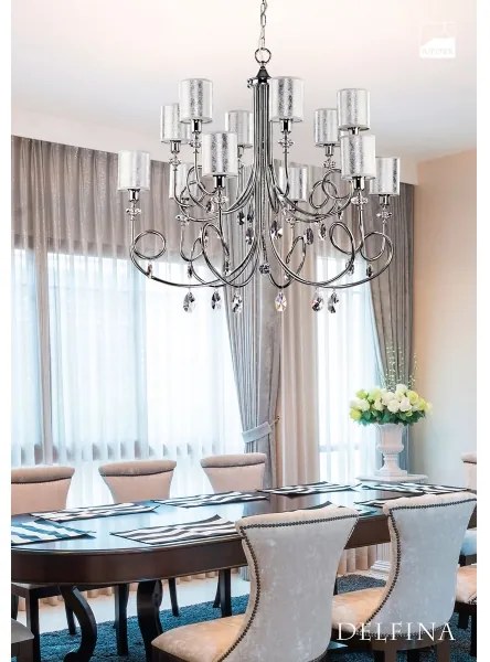 Jupiter 1596 - DE 12 CH - Csillár DELFINA 12xE14/40W