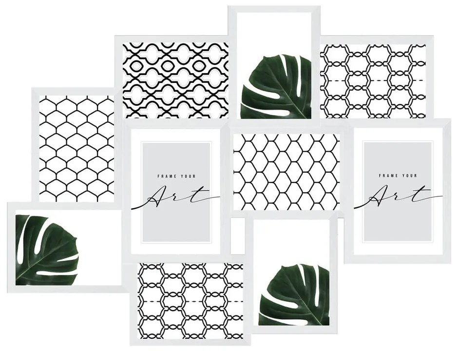 Fehér műanyag fali képkeret 55x45 cm