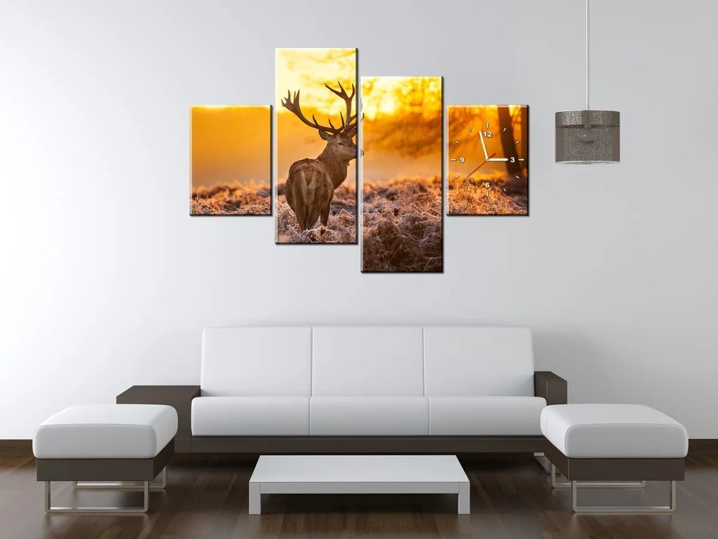 Gario Órás falikép Eros szarvas - 4 részes Méret: 120 x 70 cm
