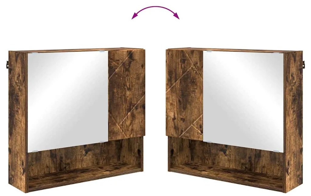 Fürdőszoba bútor szett 2 pcs Füstölt tölgy 61 x 35 x 64 cm