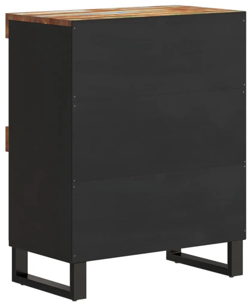 tömör újrahasznosított fa tálalószekrény 60 x 33 x 75 cm