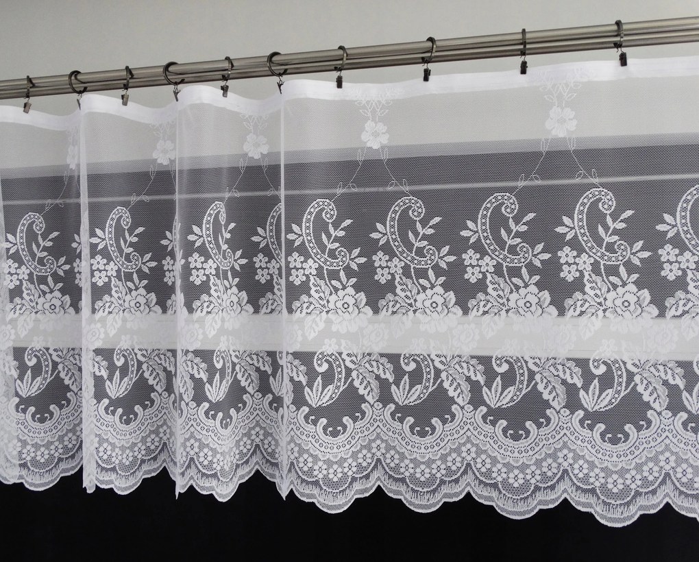 Mg Függöny jacquard 763 Fehér 70cm magas 3,0m K szalaggal