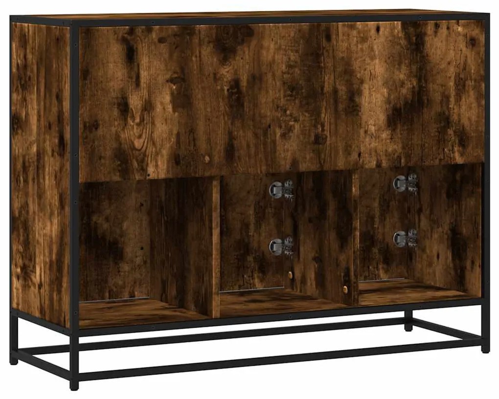 sonoma tölgy színű szerelt fa tálalószekrény 100x35x76 cm