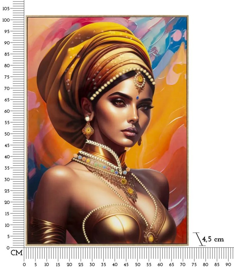 Festmény kerettel szamira -a- 72x4,5x102cm