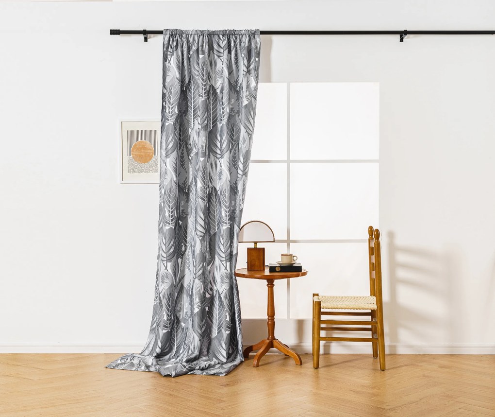 PERUN mintás dizájnfüggöny 140x270 cm Felfüggesztés: Hullámos sínszalag