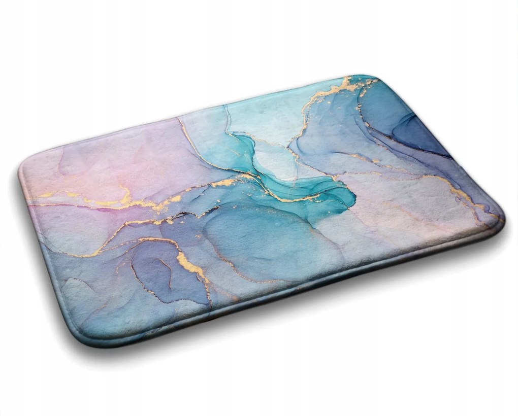 Fürdőszobaszőnyeg puha Színes márvány 75x45 cm