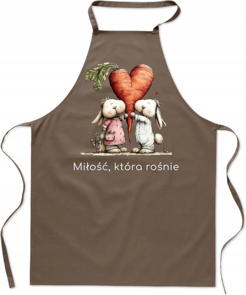 Valentin-napi Konyhai Kötény Ajándék Répa Szív Szerelem, ami növekszik