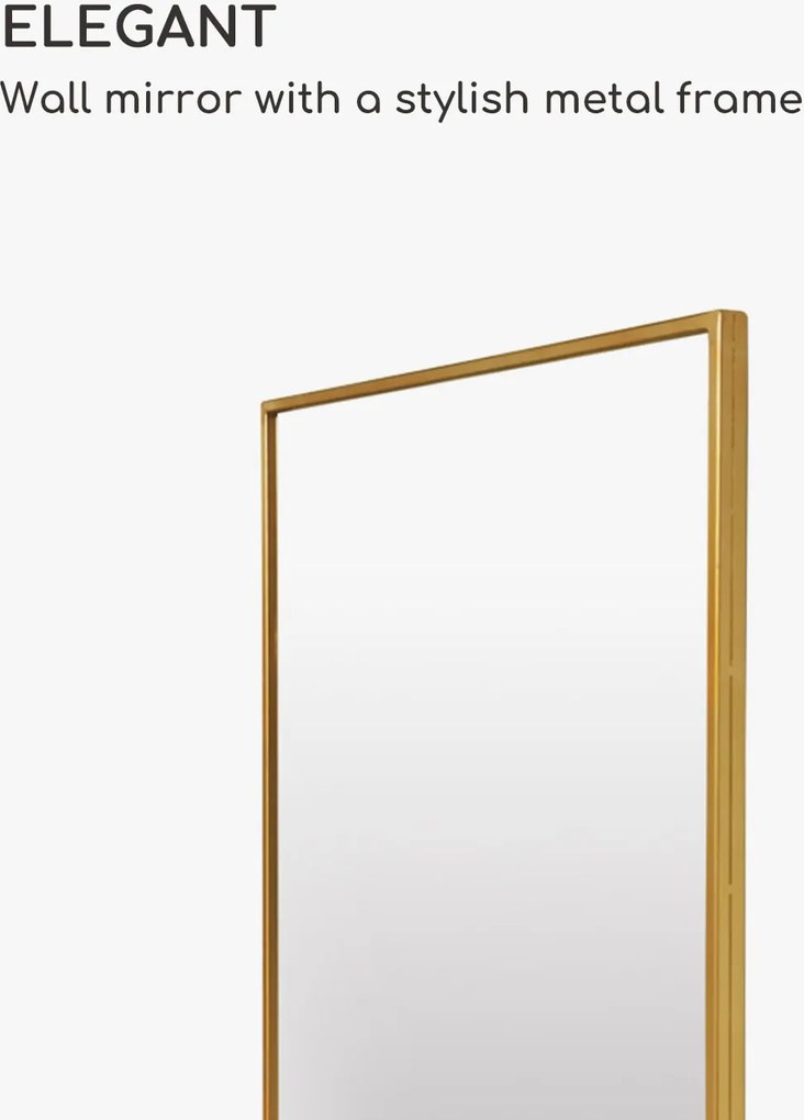 Casa Chic Croxley Fali tükör fém keretben téglalap alakú 90 x 60 cm