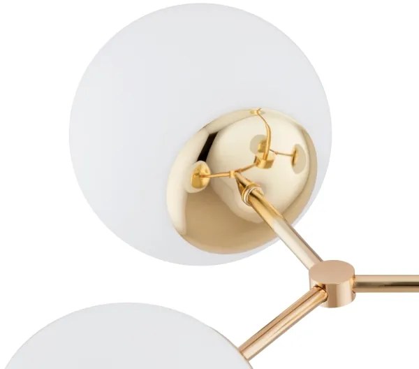 Csillár rúdon FOTON 4xE14/40W/230V arany/fehér