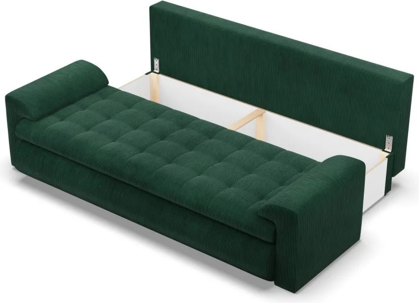 Tokio kanapéágy, kordbársony, zöld