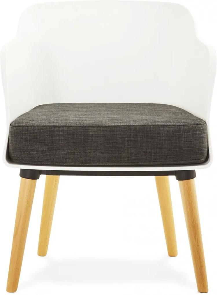 MYSIK design fotel - fehér/szürke