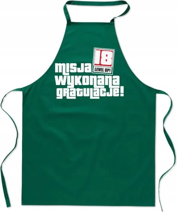 Konyhai Kötény zöld Születésnap 18 éves Tizennyolcas Ajándék FA_471_z
