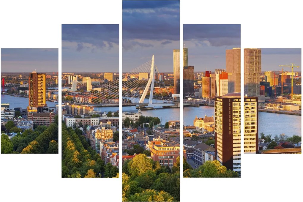 Kép - panoráma Rotterdam, Hollandia (150x105 cm)