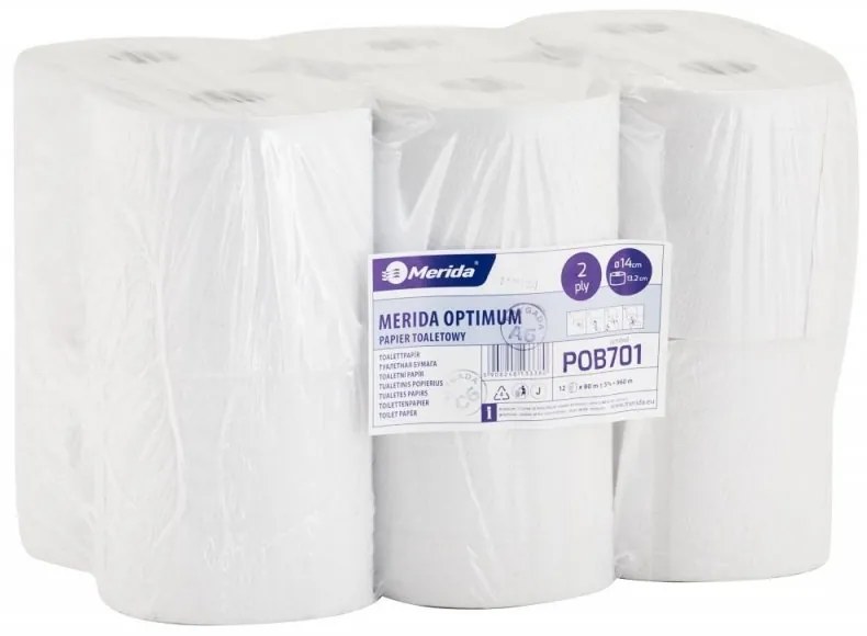 Toalettpapír Optimum Flexi 14 cm, 12 tekercs, fehér