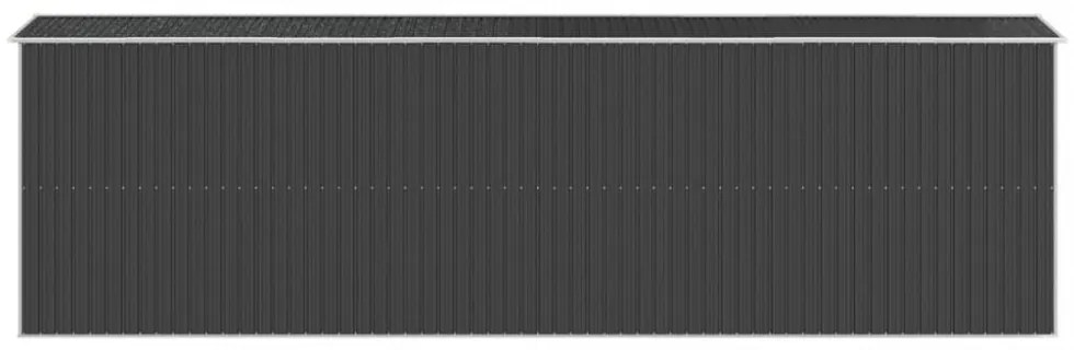 antracitszürke horganyzott acél kerti fészer 192 x 689 x 223 cm