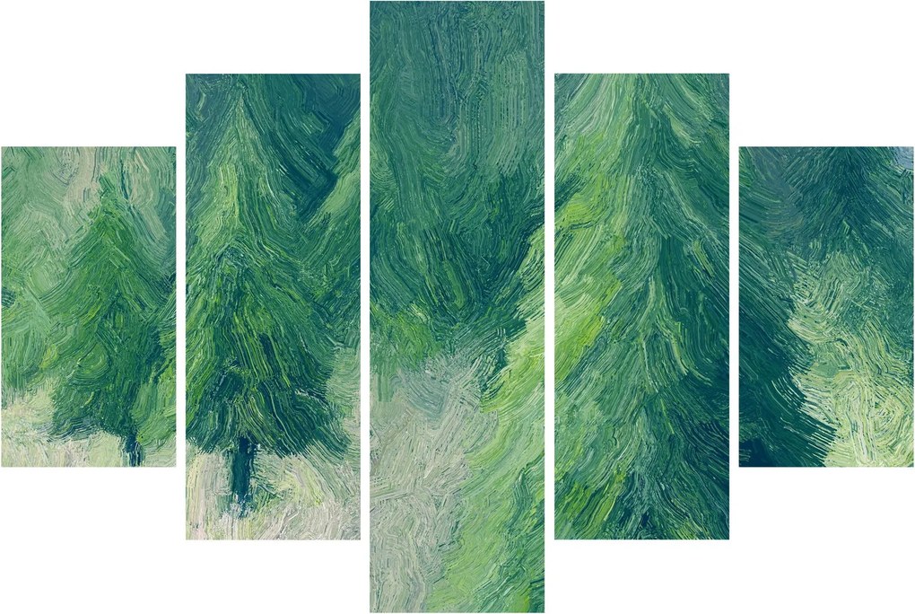 Kép - Festett tűlevelűek (150x105 cm)