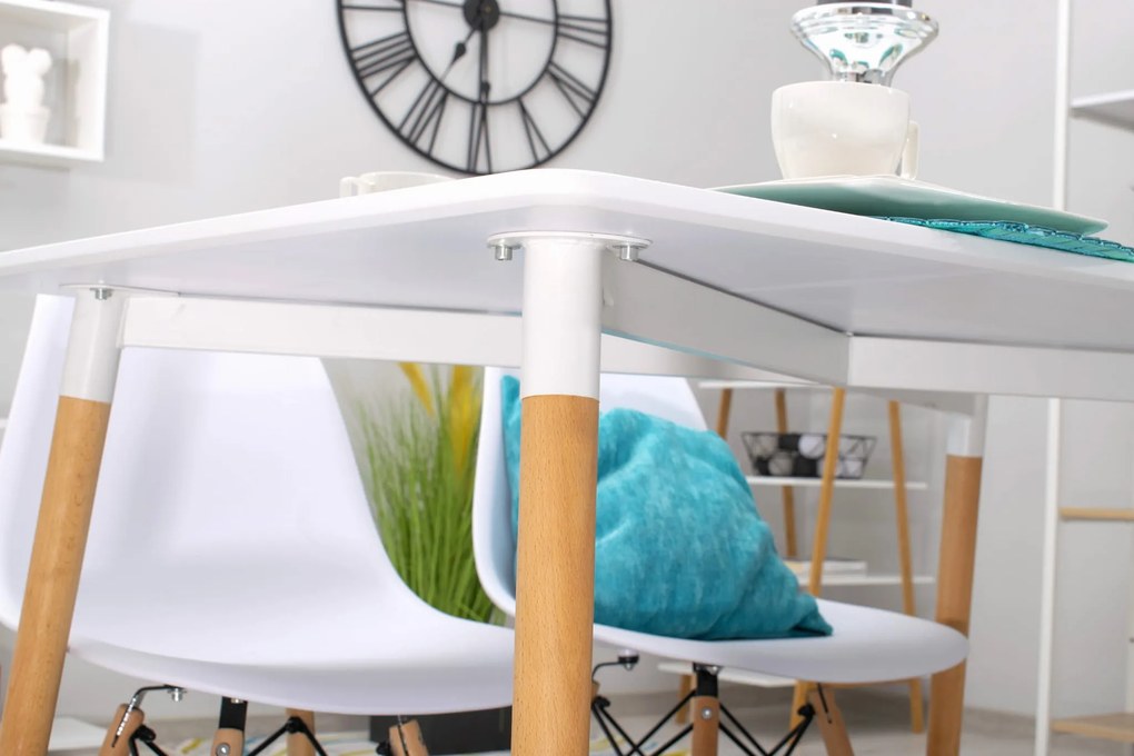 AKCIÓ Fehér étkezőasztal ADRIA 120x80 cm II. osztály