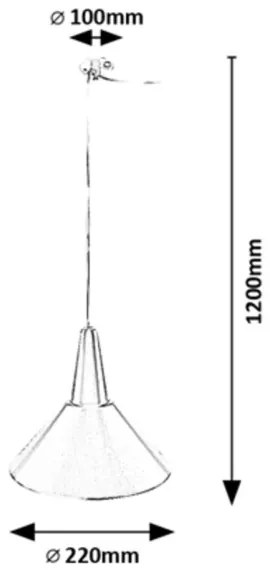 Rabalux 72016 - FELIPE 1xE27/40W/230V függeszték kábellel