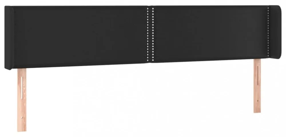 fekete műbőr LED-es fejtámla 183 x 16 x 78/88 cm