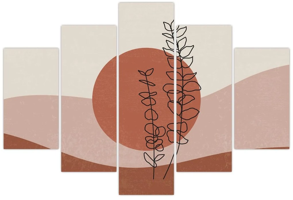 Kép - Boho levelek N⁰1 (150x105 cm)