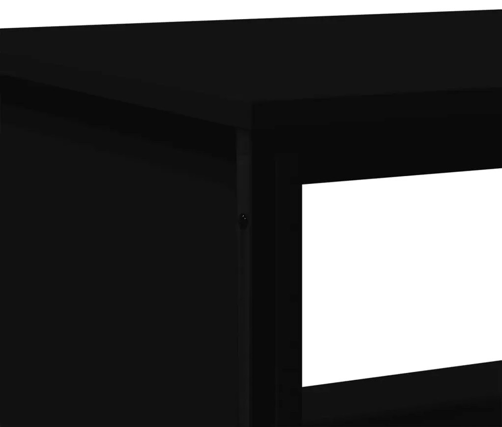 fekete szerelt fa dohányzóasztal 100 x 51 x 40 cm