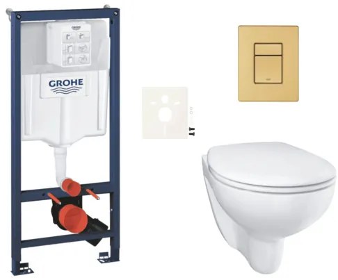 Falra akasztható WC szett világos falakhoz / falra szerelhető GROHE Bau Ceramic SIKOGRSBAUSCGN0