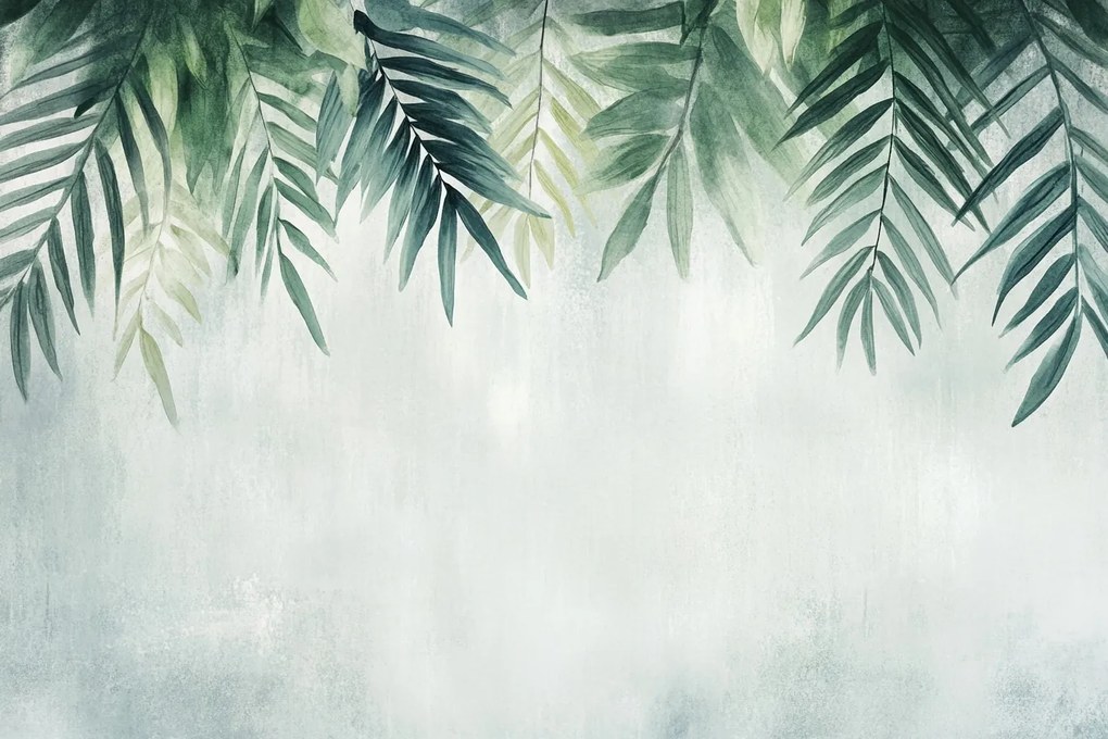 Fotótapéta Flizelina Dekoráció Természet Zöld Pálmalevelek 312x219 ragasztó