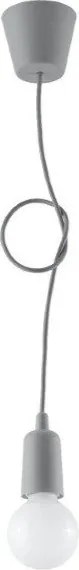 Szürke függőlámpa ø 5 cm Rene – Sollux