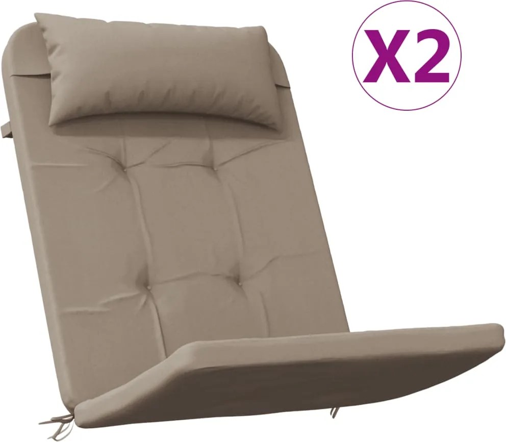vidaXL 2 db tópszínű oxford-szövet Adirondack-székpárna