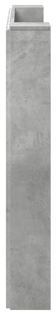Fejtámla polcokkal Beton Szürke 140 x 16,5 x 103,5 cm Faanyag