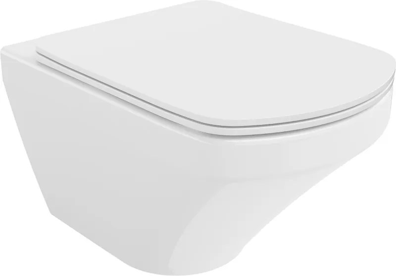 Mexen Vito Rimless WC csésze lassú záródású slim duroplast fedéllel, fényes fehér - 30174000