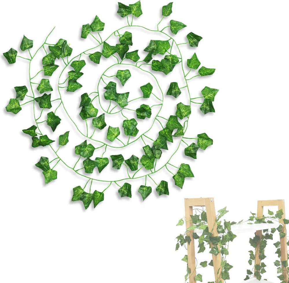 48X Mesterséges borostyán koszorú, lógó szőlő művirág