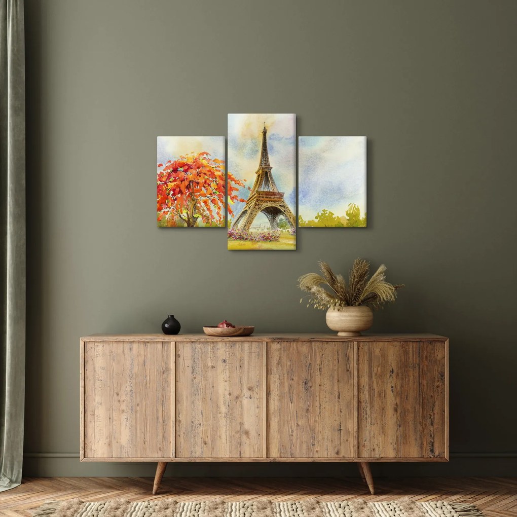 Festett kép az Eiffel-torony (90x60 cm)