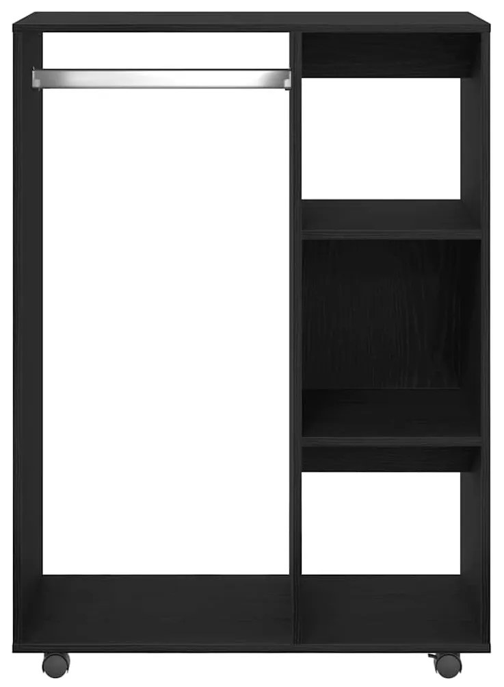 fekete tölgy színű szerelt fa ruhásszekrény 80 x 40 x 110 cm