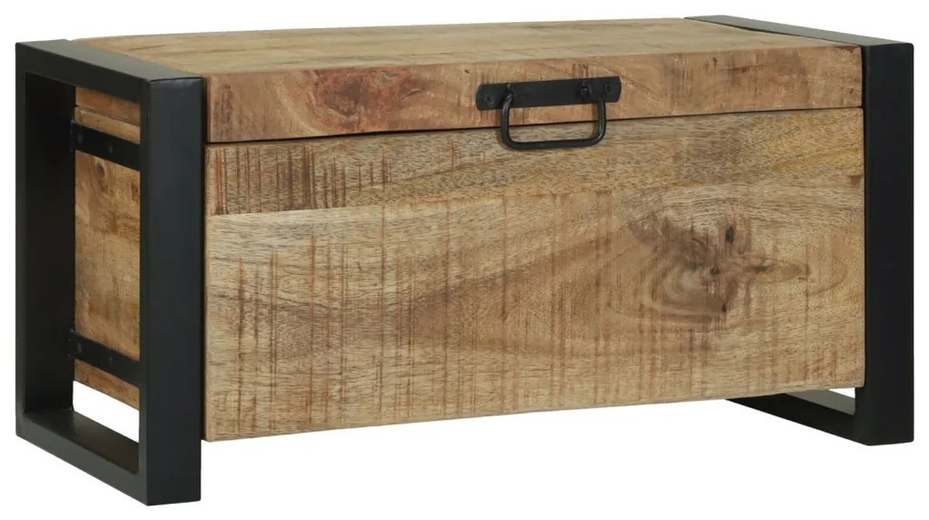 vidaXL Tárolódobozok tárolóval Barna 60 x 30 x 30 cm Tömör mangófa