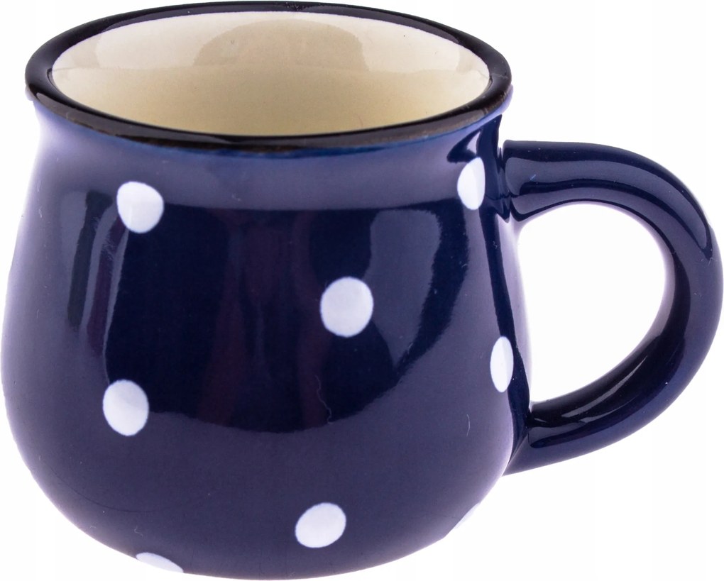 Kerámia pöttyös bögre 75 ml Sötétkék eszpresszó pöttyös eszpresszóhoz