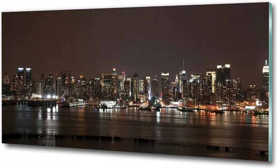 Fotó kép edzett üveg Hongkong éjszaka 100x70