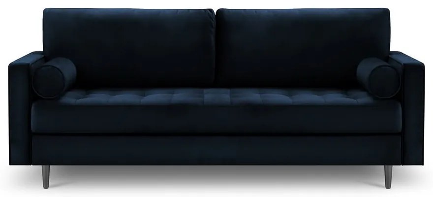 Santo kék bársonykanapé, 219 cm - Milo Casa