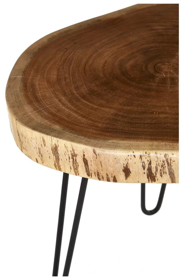 Tárolóasztal akácfa asztallappal 46x48 cm Nandri – Premier Housewares