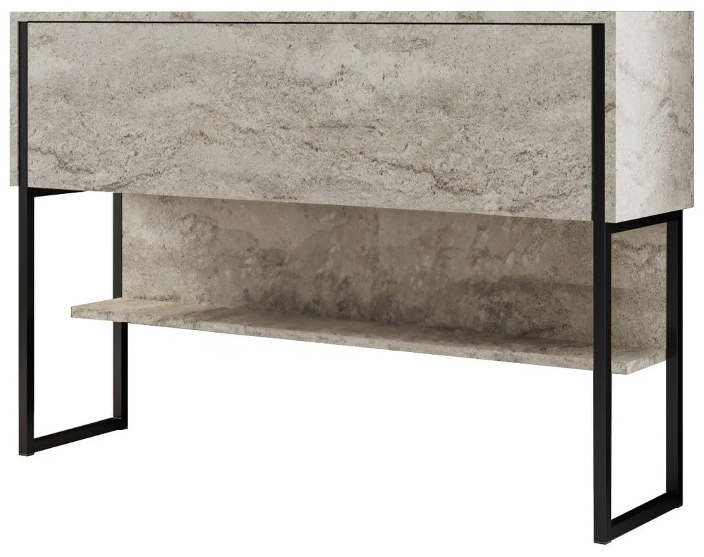 Komód Luxe - Travertine, Black