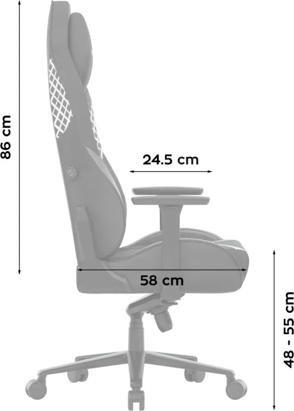 Ultra Gravity, Game szék, ergonomikus, velúr, carbon black