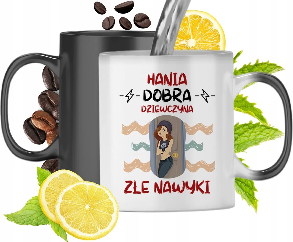 Mágikus bögre Haninak Fekete matt nyomott mintával 330ml