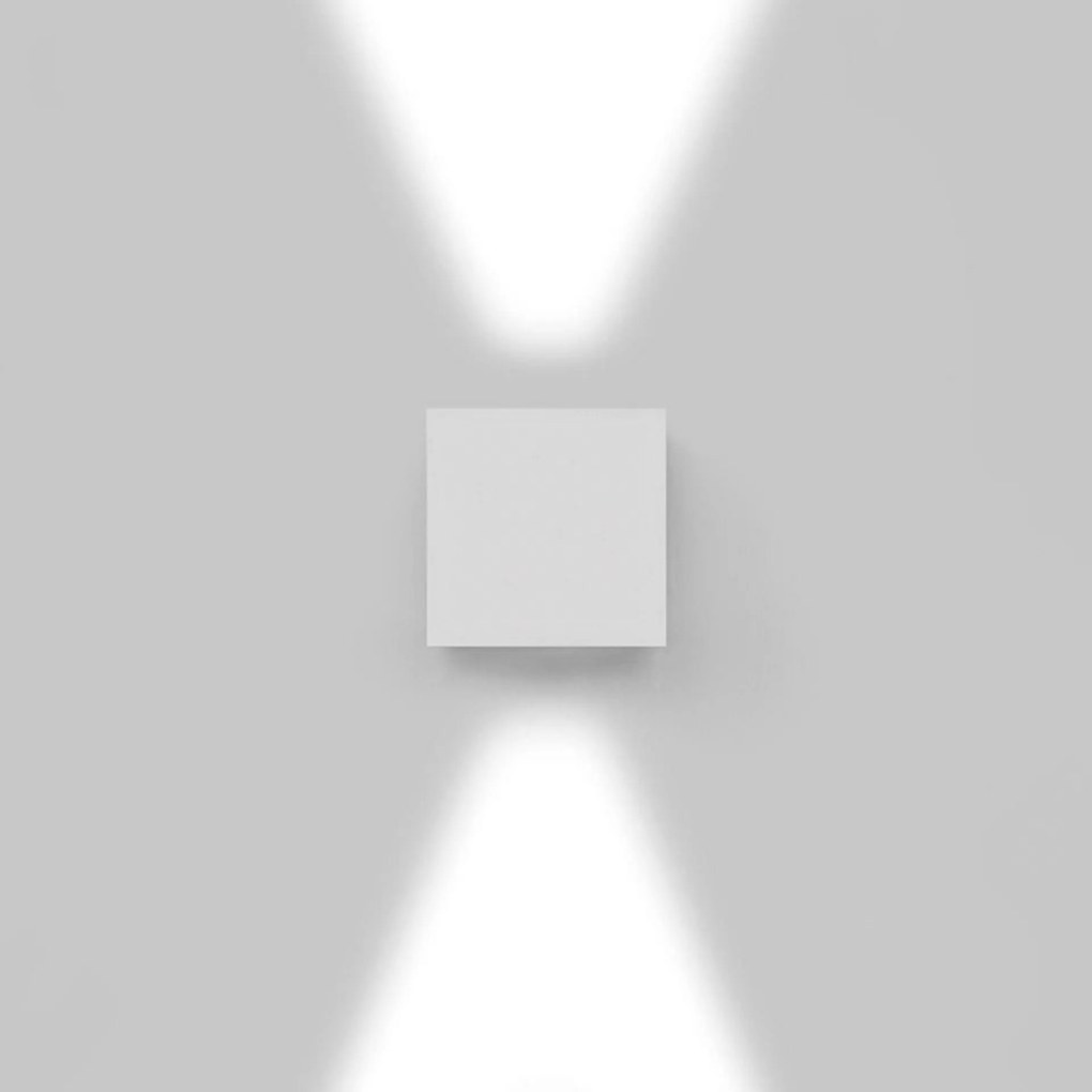 Artemide Effetto 14 négyzet alakú 2 nagy sugár szürke/fehér, IP65, Led 7W, 3000K
