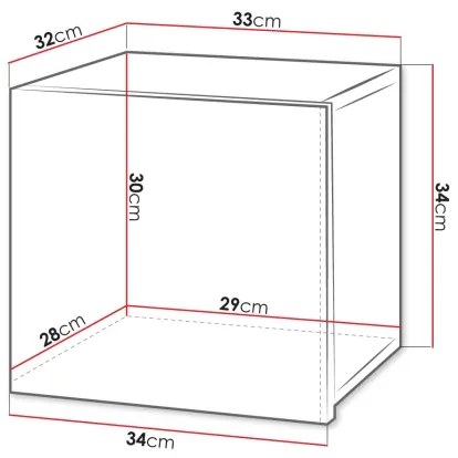 Faliszekrény CALABRINI 34x34 cm fehér