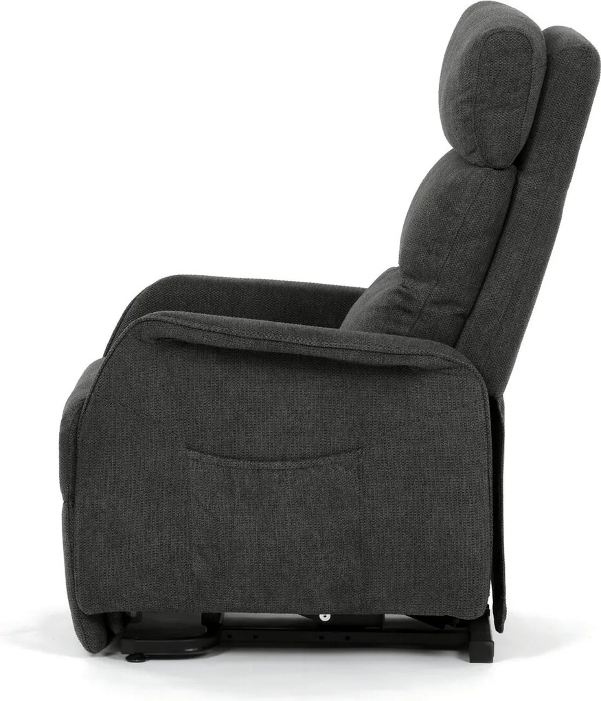 Szürke elektromos relaxfotel kábeles vezérléssel, szövet kárpitozással, TV-L8960 GREY2