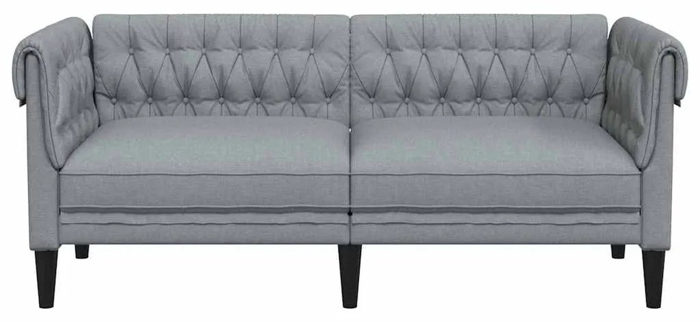 Chesterfield kanapé Világosszürke 182.5 x 74.5 x 74.5 cm szövet